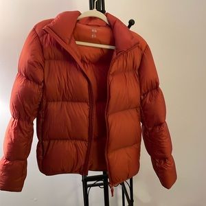 Uniqlo Ultra Light Down jacket Men’s XS in Burnt Orange.